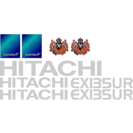 Aftermarket Hitachi EX135UR Excavator Decal Set HTEX135-5DECALSET